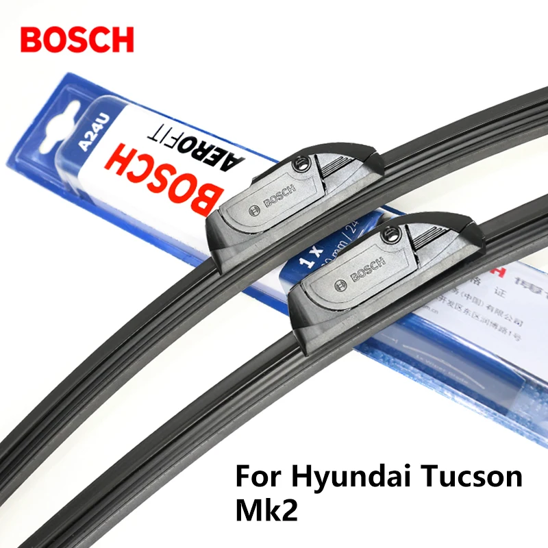 2pieces/set BOSCH Wiper Blades for Hyundai Tucson Mk2 24"&16" Fit Hook