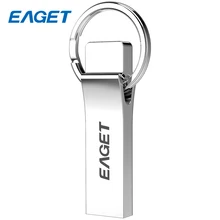 EAGET Mini Waterproof Pendrive Flash Disk 128GB USB 3.0 16GB Key Ring Memory Stick Pen Drive 64GB Metal USB Flash Drive 32GB U90