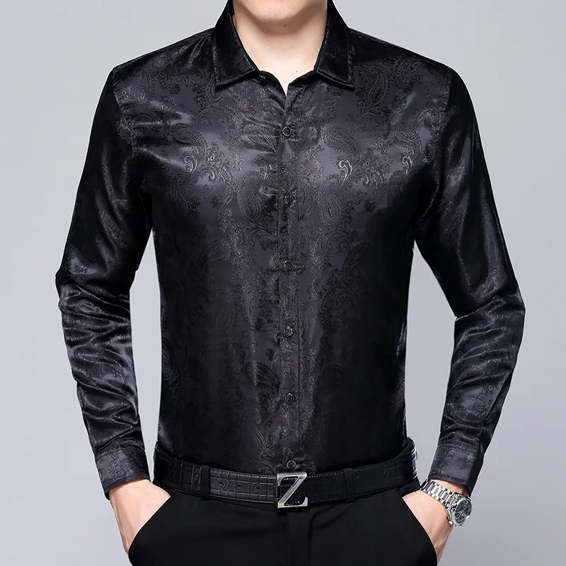 Купить Черную Шелковую Рубашку Мужскую