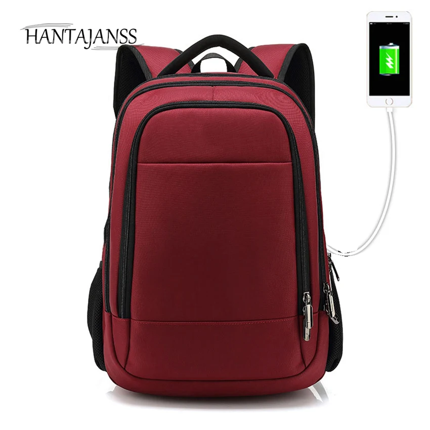

HANTAJANSS New Designer Backpack for Men Girl Laptop USB Charging Large Capacity School bag Unisex Backpacks Travel bagsRucksack