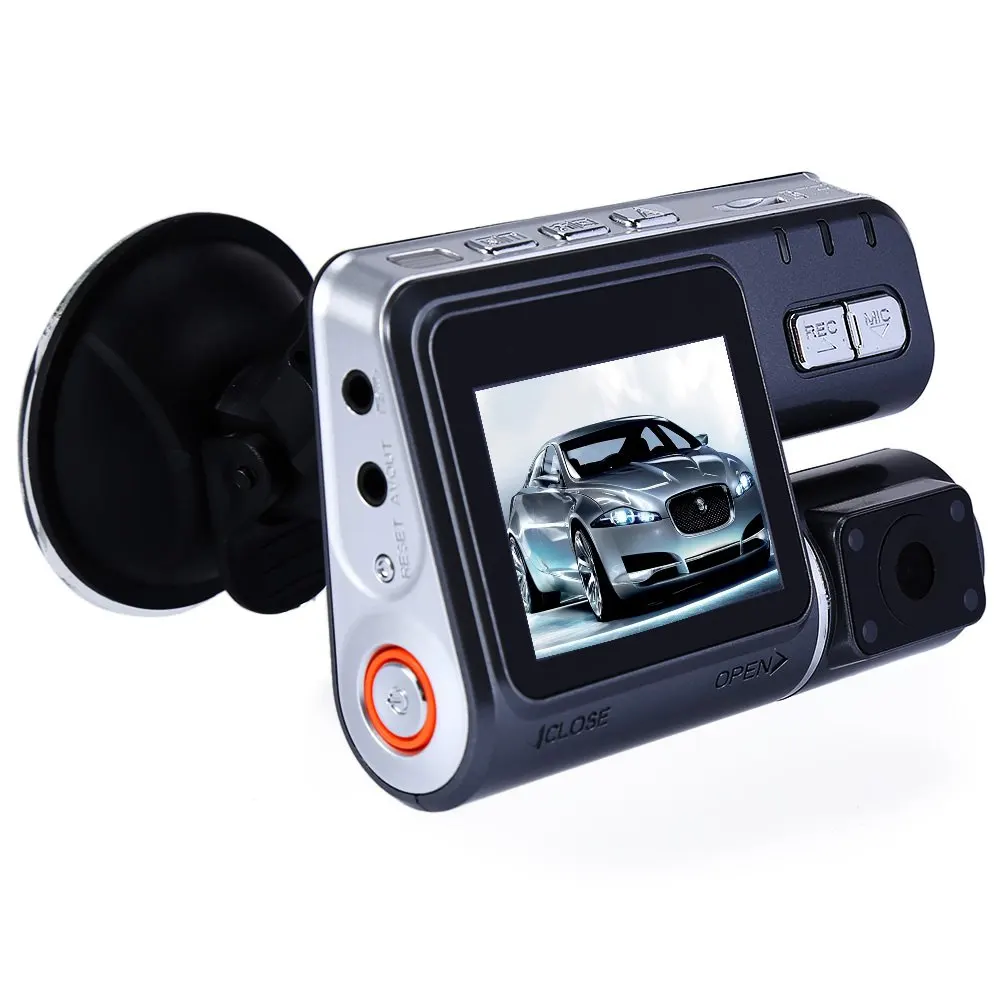  330 Degree Rotation Dual Lens Camcorder Auto Car DVR Dual Camera HD 1080P Dash Cam Black Box Driving Recorder With Parking Rear 