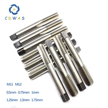 M11* 0,5 мм M12 x 0,5 мм 0,75 мм 1 мм 1,25 мм 1,5 мм 1,75 мм Метрическая HSS правая рука резьбовой кран инструменты для обработки