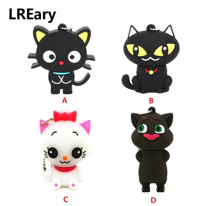 

4 styles lovely cat usb flash drive memory stick 32gb 64gb 4gb 8GB 16gb big eyes animal pendrive mini cute gift pen drive