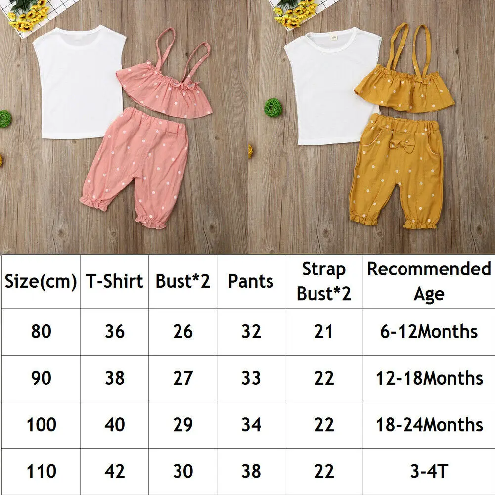 Emmaaby/детская одежда для маленьких девочек; летняя одежда; футболка; топы с бретельками; жилет; штаны; комплект одежды из 3 предметов; Великобритания
