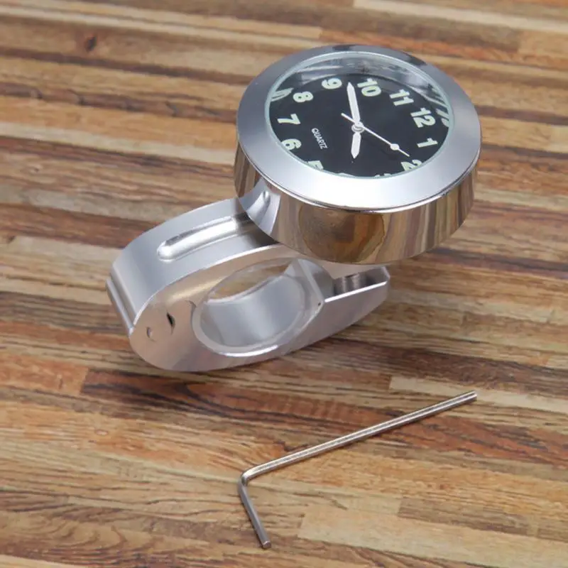 

Universal Waterproof 7/8 Motorcycle Bike Handlebar Mount Clock Watch Durable Aluminum Alloy Clock Locked To Handlebar