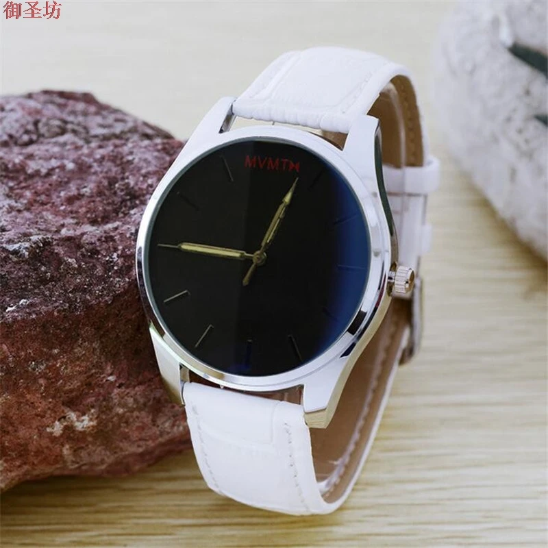 

Sports White Leather Strap Waterproof Men's Quartz Watch Relojes Hombre 2017 Erkek Kol Saati Horloges Mannen Mens Watches B200