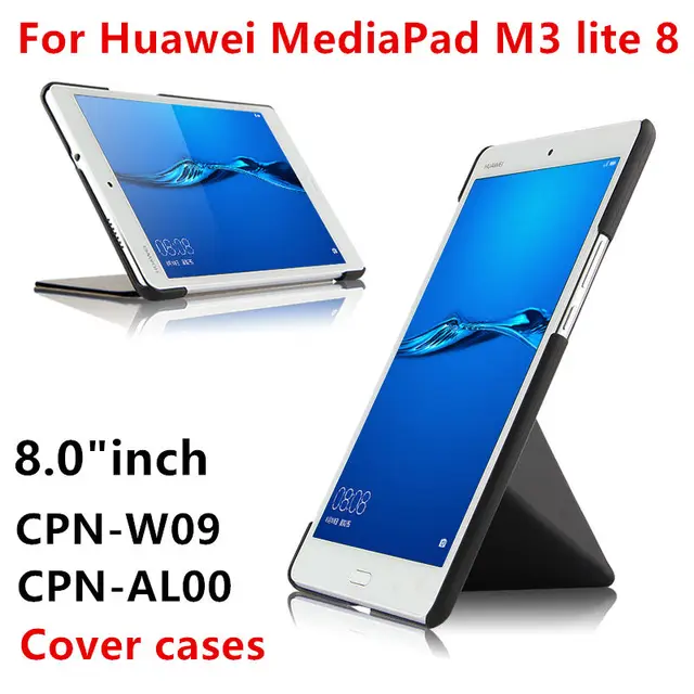 Cheap Case For Huawei Mediapad M3 lite 8.0 CPN-W09 AL00 8" Tablet Protective Cover PU Leather m3 lite8 8inch PU Protector Sleeve Cases