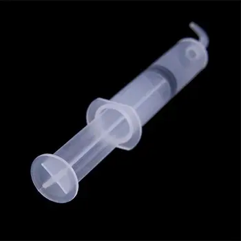 

Plastic 4pcs Disposable Dental Irrigation Feeding Syringe Syringes With Curved Tip 12CC