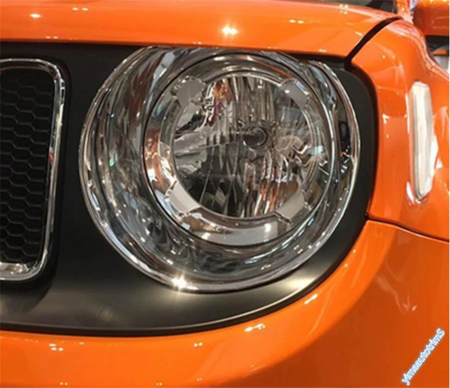 

For Jeep Renegade 2015 2016 ABS Front Headlight Lamp Cover Trim 2 Pcs / Set