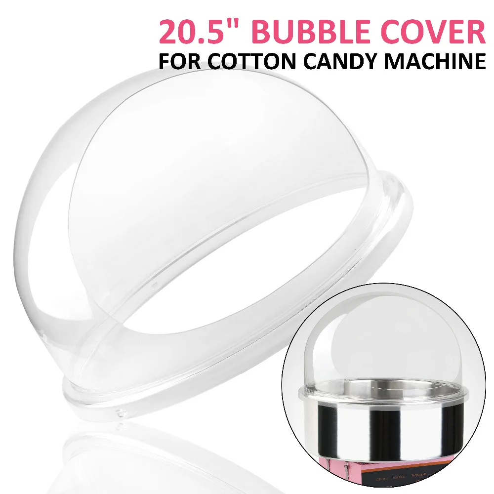 Plastic Cotton Candy Cover Candy Machine Bubble Shield 20.5 Inch Clear BUbble coverin Tool