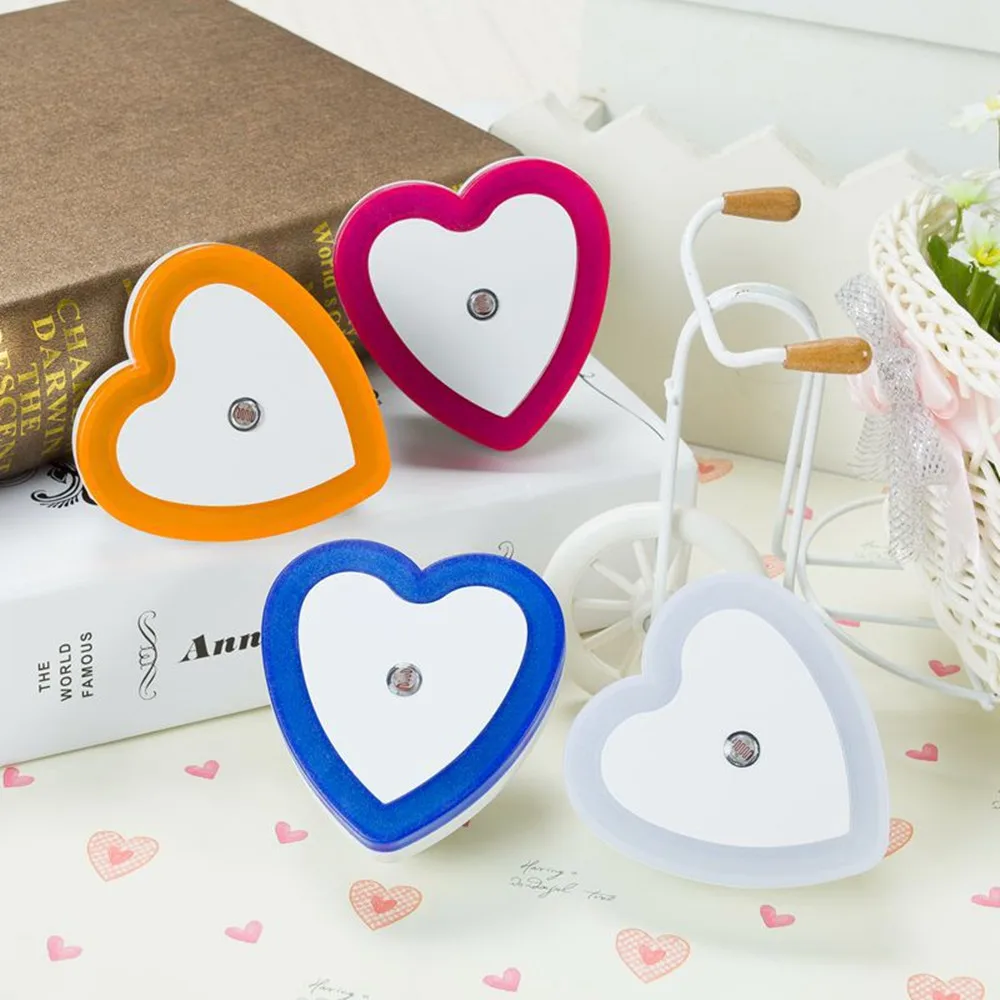 SuperNight Heart AC LED Night Light Intelligent Light Control Sensor Corridor Stairs Bedroom Bedside Toilet Home Decor Wall Lamp (6)