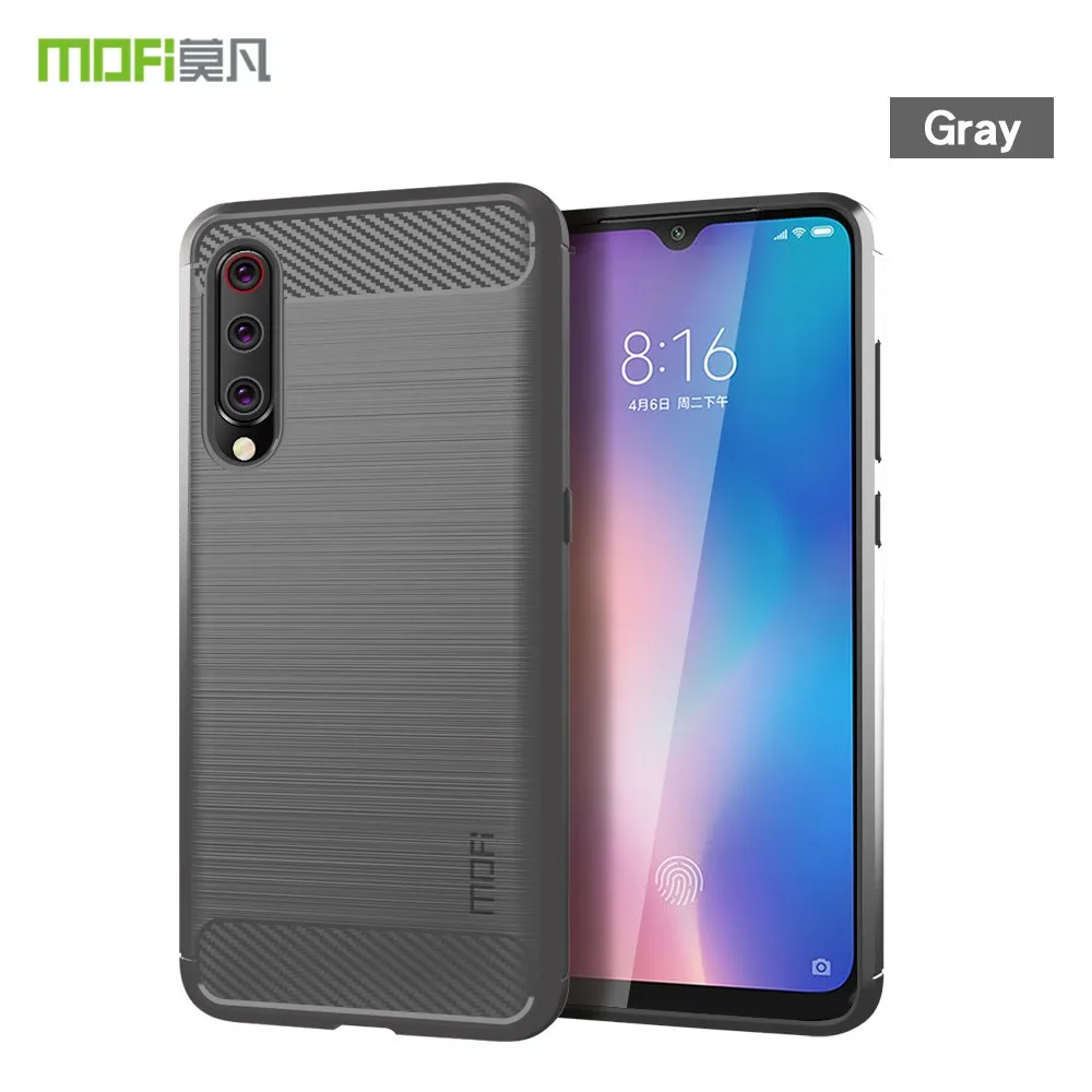 xiaomi leather case glass for Xiaomi Mi 9 Case MOFi Carbon Fiber Heavy ShockProof Back Cover For Xiaomi Mi 9 Se Luxury Silicone Protective Coque xiaomi leather case chain Cases For Xiaomi