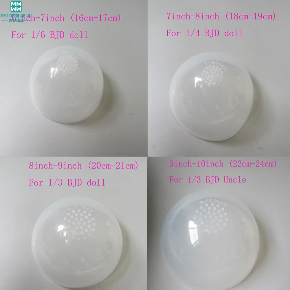 

Doll accessories fits 1/6 1/4 1/3 bjd doll head Clear Silicone Wig Cap Protection Cover
