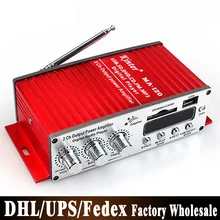 20 шт./лот USB MP3 цифровой плеер DC12V мини автомобиль мотоцикл аудио усилитель стерео