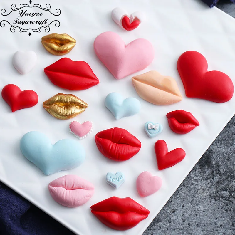 

Yueyue Sugarcraft lip Silicone mold fondant mold cake decorating tools chocolate mold baking