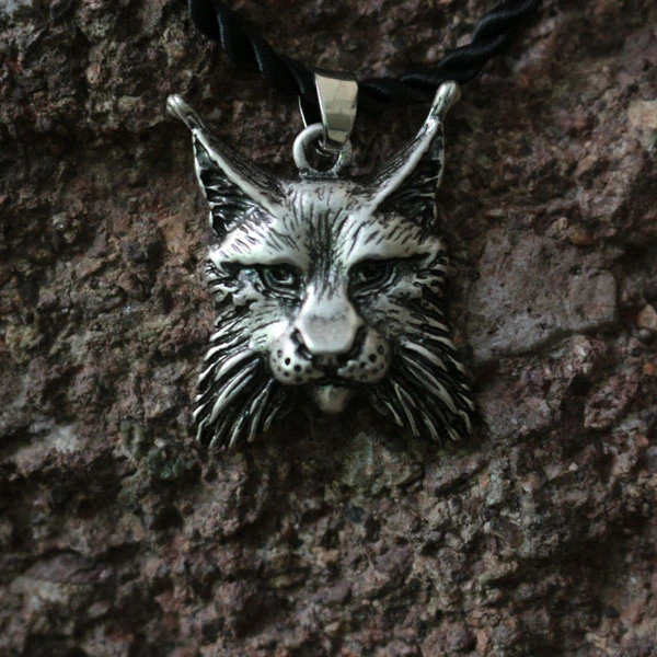 Pendentif animal viking pour hommes, 20 pièces, collier tête de chat  sauvage, sauvage, bête native, bijoux, vente en gros - AliExpress