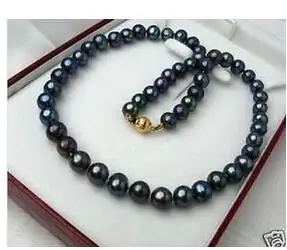 

Women Gift jewelry gem chocker maxi overwatch Black Love Wish Pearl Necklace Set Oyster Drop Pendant