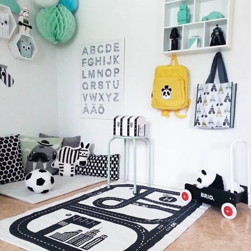 2017 New Baby Funny Game Blanket Newborn Baby Cotton custom rectangular highway Blanket Wrap Soft Infant