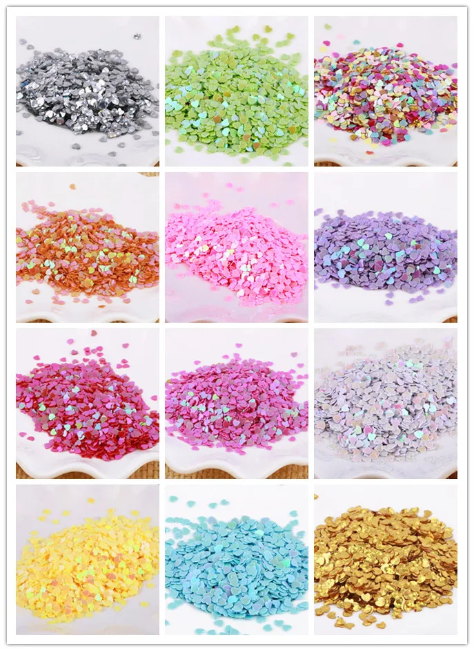 Блестки для дизайна ногтей 30 г 3 мм|loose sequins|heart sequinsequin loose |