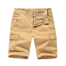 Мода Военный Смешанный хлопок Мужские шорты Карго на пуговицах, с карманами, шорты мужские мужская летняя одежда Korte Broek Mannen Erkek сортировать 3