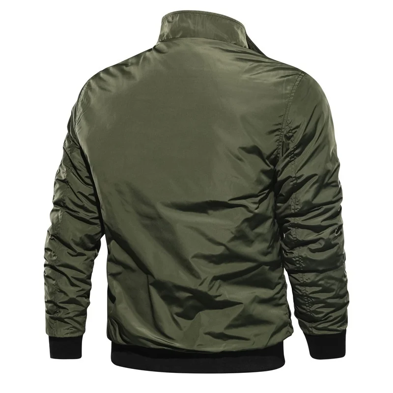 LBL Military Bomber Jackets Men Autumn Spring Casual Mens Jacket Solid Outwear Slim Fit Zipper Coat