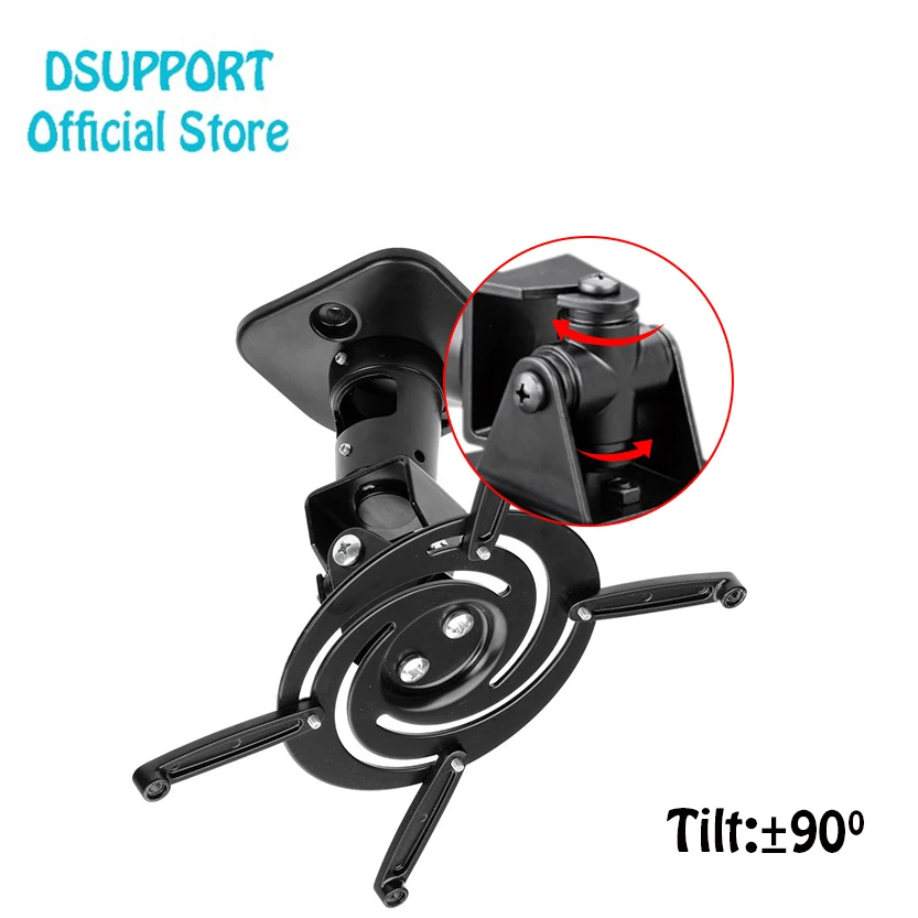 PR01 max loading 30lbs Aluminum Alloy 360 Degree Universal Projector Mount Bracket Ceiling Wall Hanger PR01 max loading 30lbs Aluminum Alloy 360 Degree Universal Projector Mount Bracket Ceiling Wall Hanger