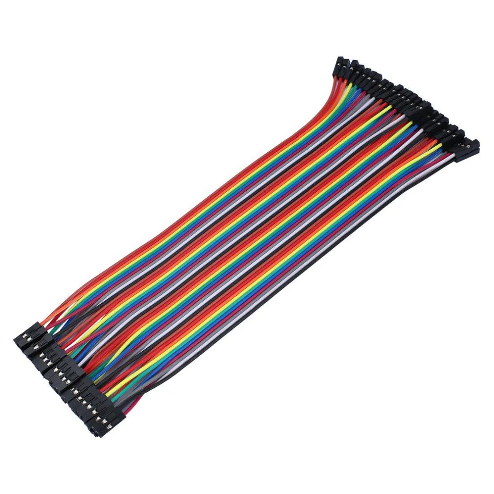 

40pcs 20cm 2.54mm 1p-1p Pin Female to Female Color Breadboard Cable Jump Wire Jumper Wholesale