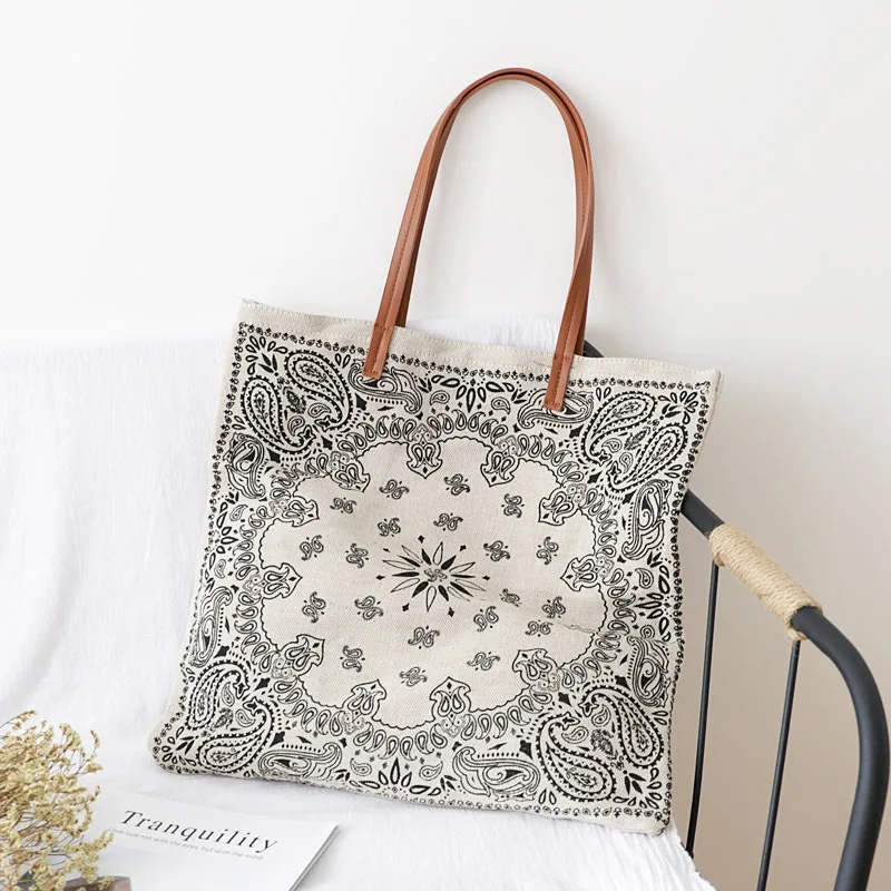 paisley tote bag