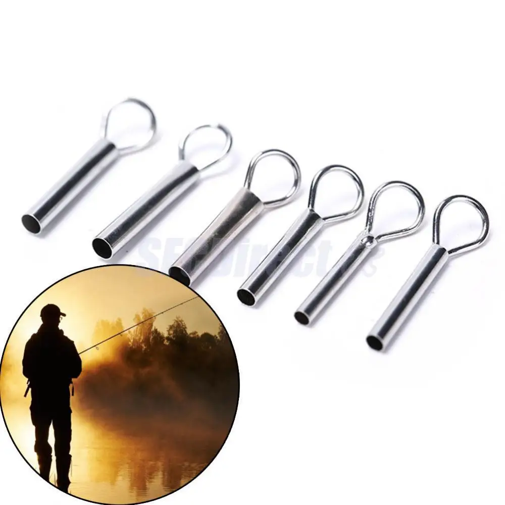 30Pcs Mixed Size Fishing Rod Guide Guides Tip Set Repair Kit DIY Eye