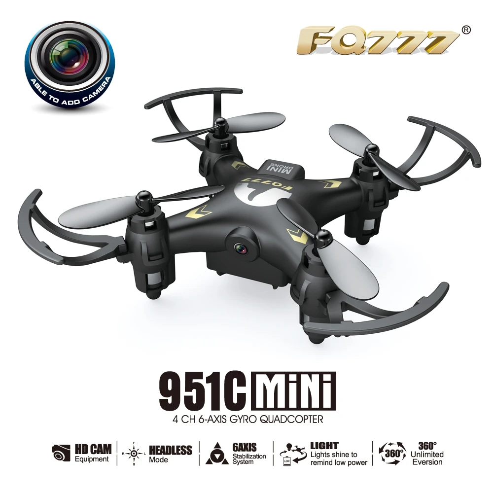 Quadrocopter Dron FQ777 951C 951C Drone with 0.3MP camera 6Axis