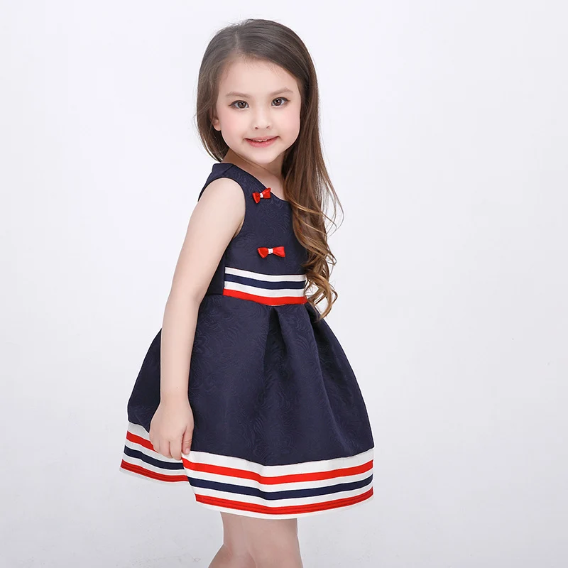 

Princess Stripe Bow Vestido Princesa Vestidos Para Ninas Kids Boutique 2018 Summer Princess Party Dresses Clothes Size 2-10Y