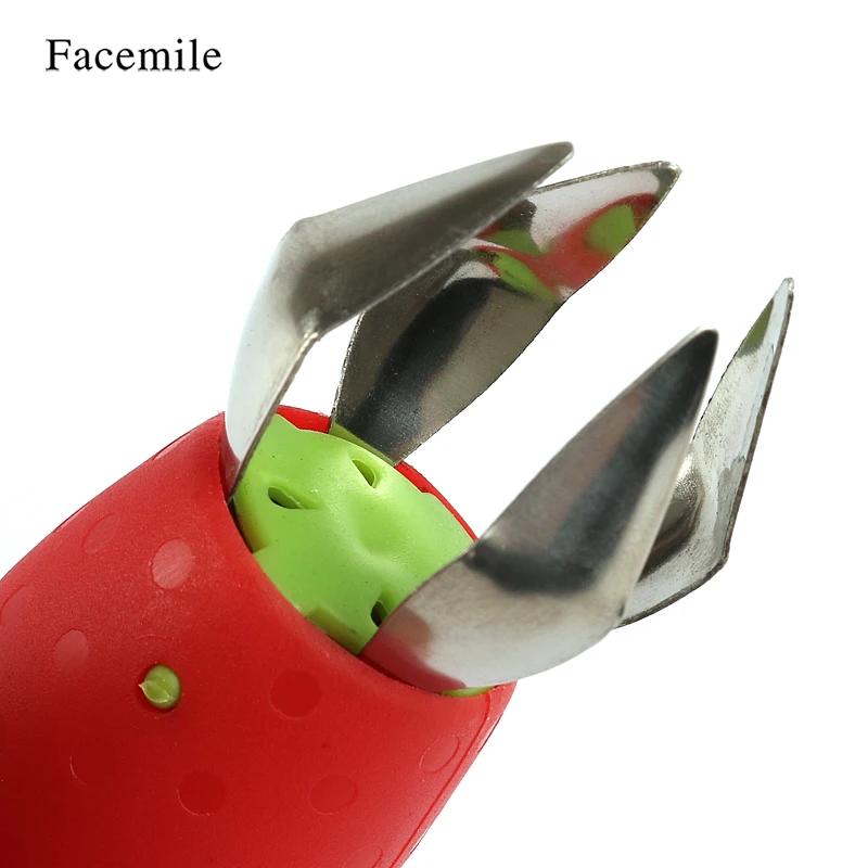 Facemile 1 шт. Клубничные очистители металла пластиковые фрукты удалить стебель устройство томатный стебель для домашнего ножа для удаления стебля