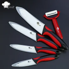 Kitchen Knife Ceramic Knife Cooking set 3″ 4″ 5″ 6″ inch + peeler White Blade Paring Fruit Vegetable Chef Knife Kitchen Tools