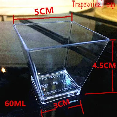 50 шт одноразовые толстые прозрачные твердые пластиковые чашки для мусса, чашки для мороженого, торта Тирамису 60 мл 100 мл 160 мл 180 мл кухонный инструмент - Цвет: NO19