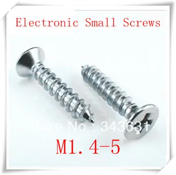 

M1.4*5 carbon steel with Nickel Plated cross countersunk self-tapping screw/ M1.4*5 Electronic small screws1000pcs/lot