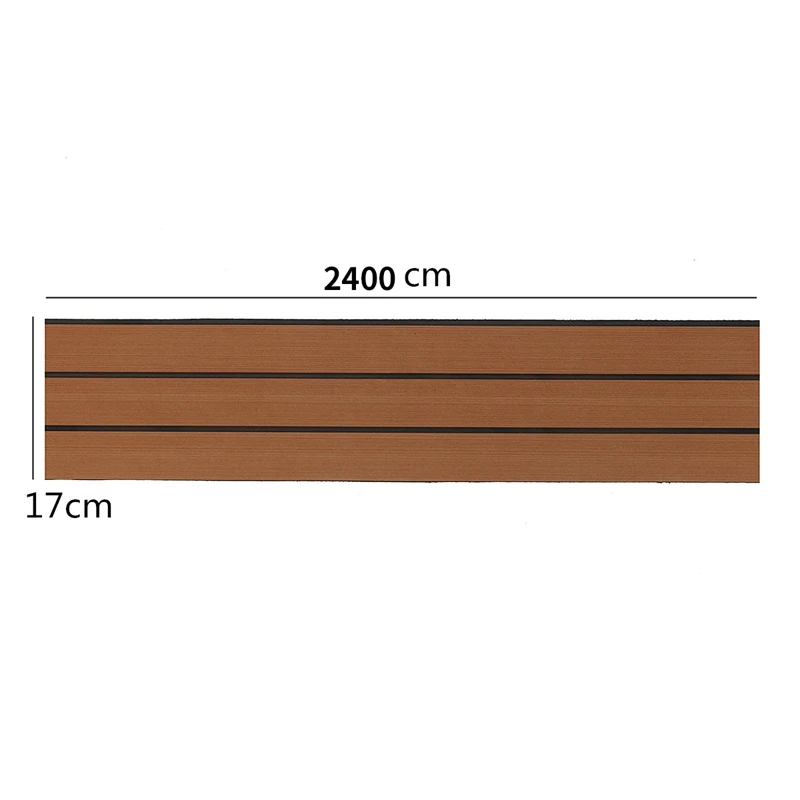 1 рулон 2400X17 см из вспененного этилвинилацетата под Тиковое дерево покрытие для палубы самоклеящиеся лодка яхта синтетический настил
