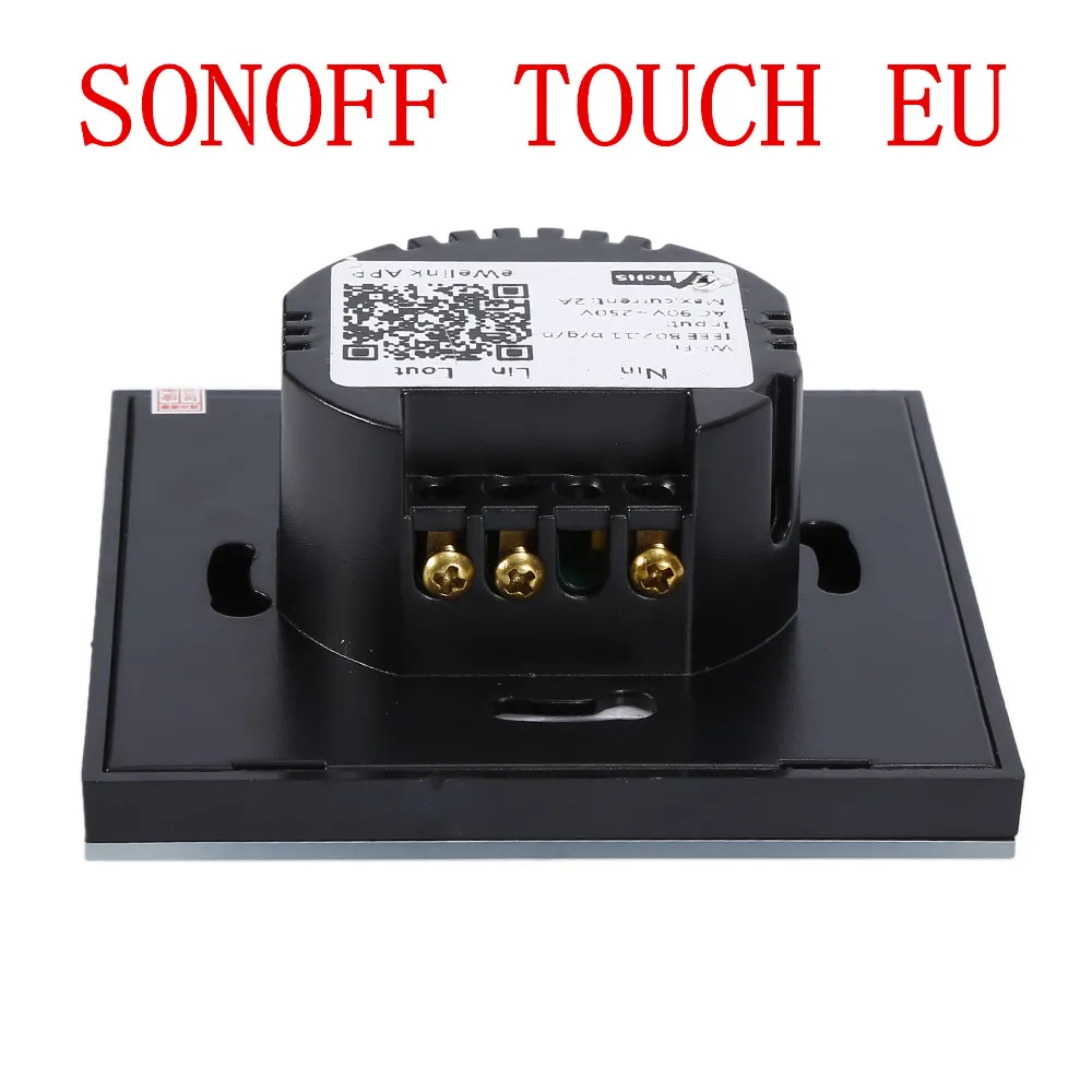 Sonoff T1 EU US UK Smart Wifi Wall Light Switch 1 2 3 Gang Touch/WiFi/RF/APP Remote Smart Home Wall Touch Switch Work with Alexa