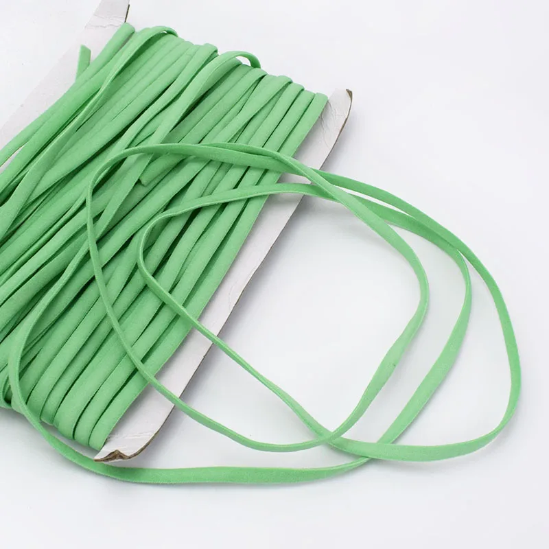 Meetee 23/50 ярдов 5 мм веревка Эластичная лента веревка лента плечевой ремень детская лента для волос и ободки для волос обувь DIY ручной работы аксессуары - Цвет: Light green