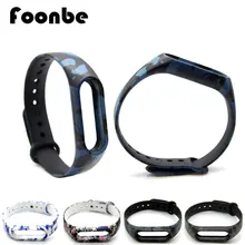 1pcs Blue Rose Flora Camflouge Replacement Band For Xiaomi 2 for Miband 2 Smart Wristband Silicone Strap Belt Bracelet