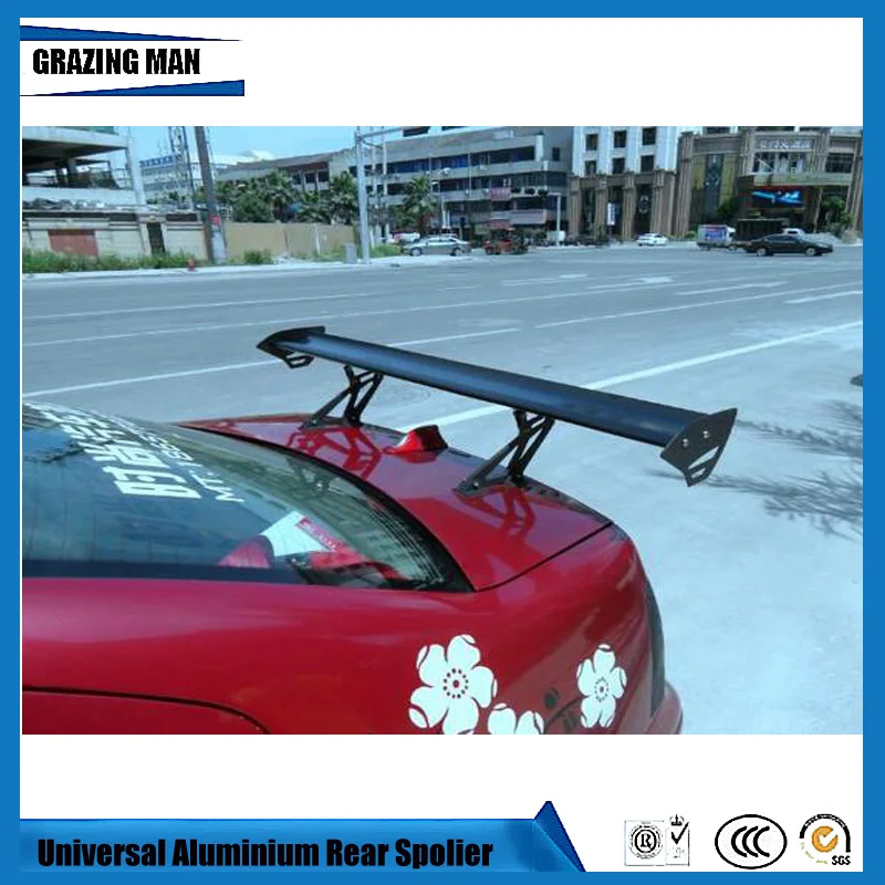

Hot sale Universal Black Car Rear Trunk GT Wing Spoiler Adjustable Aluminum Alloy Auto Car Rear GT Wing Spoiler