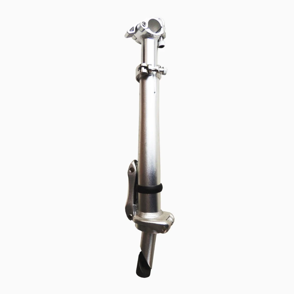 

adjustable folding bicycle Handle Stem 25.4mm the vertical pipe folding aluminum alloy bike handle Black Silver