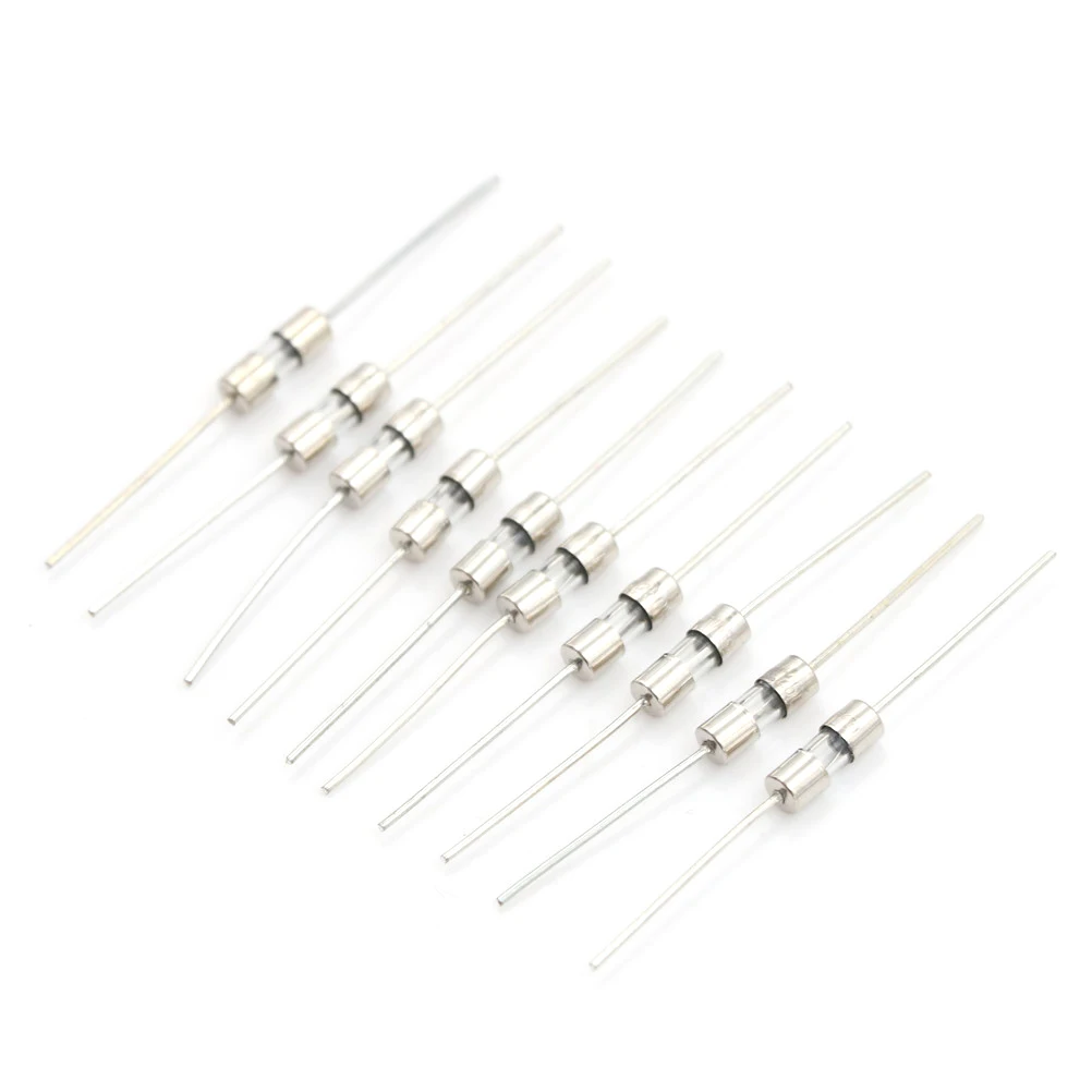 

10Pcs/lot 3.0 x 10mm 250V Double iron cap Axial Slow Glass fuse with lead wire Mix Set 0.5A,1A,1.5A,2A,3A,4A,5A,10A
