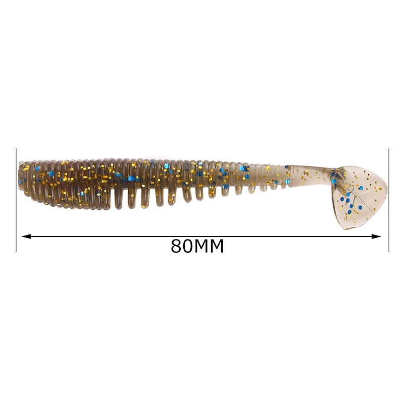 SEAPESCA 10 шт./лот мягкие приманки приманка для ловли червя 80 мм 2 5 г силиконовые карпа