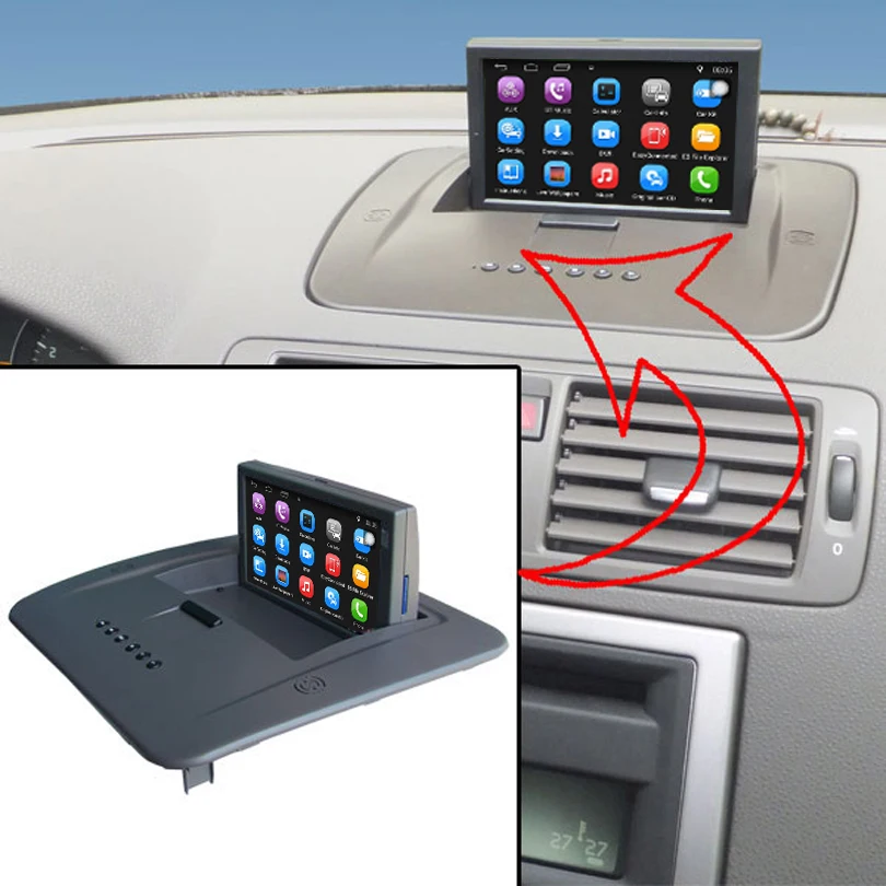 Discount 6.2 inch Android 7.1 Capacitance Touch Screen Car Media Player for VOLVO S40,C30,C70 GPS Navigation Bluetooth Video player 4