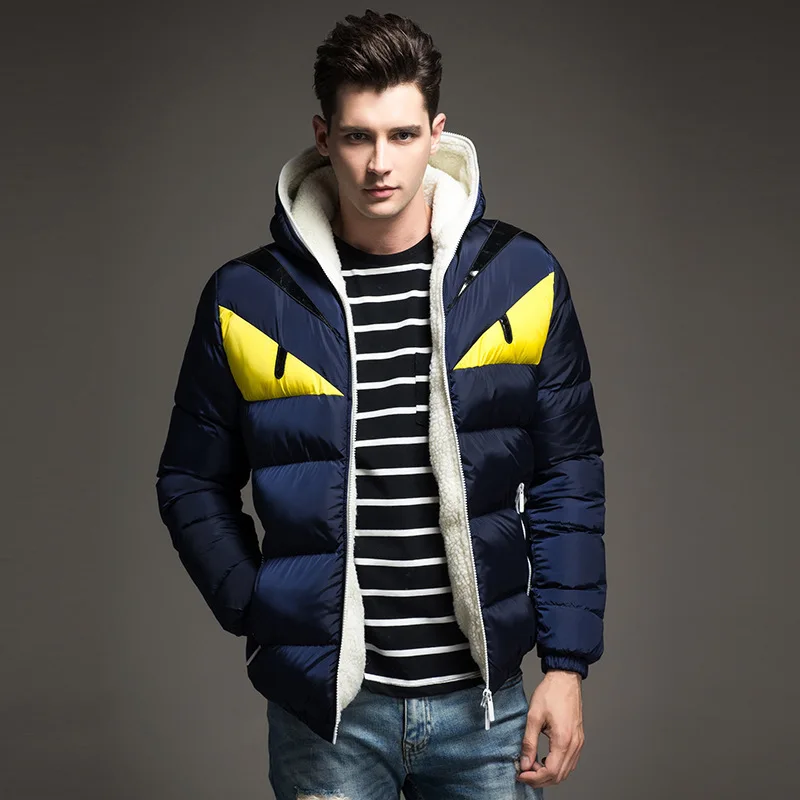 New Men Casual Hooded Parka 2018 Winter Mens Cotton Slim