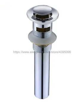

Polished Chrome Bathroom Vessel Basin Sink Faucet Pop Up Drain With Overflow Bsd044
