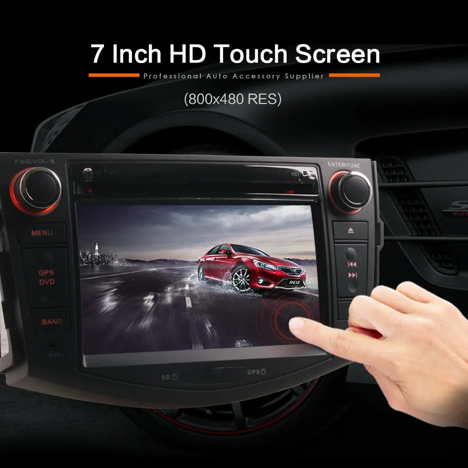 Perfect 2Din Car In Dash DVD Media Player Radio Bluetooth Head Unit Stereos with Reverse Camera for Toyota RAV4 2007-2011 (Without GPS) 3