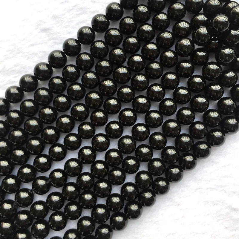 Natural Genuine Black Tektite Round Loose Smooth Beads 4mm 6mm 8mm 10mm 12mm 14mm 15" 05505 3