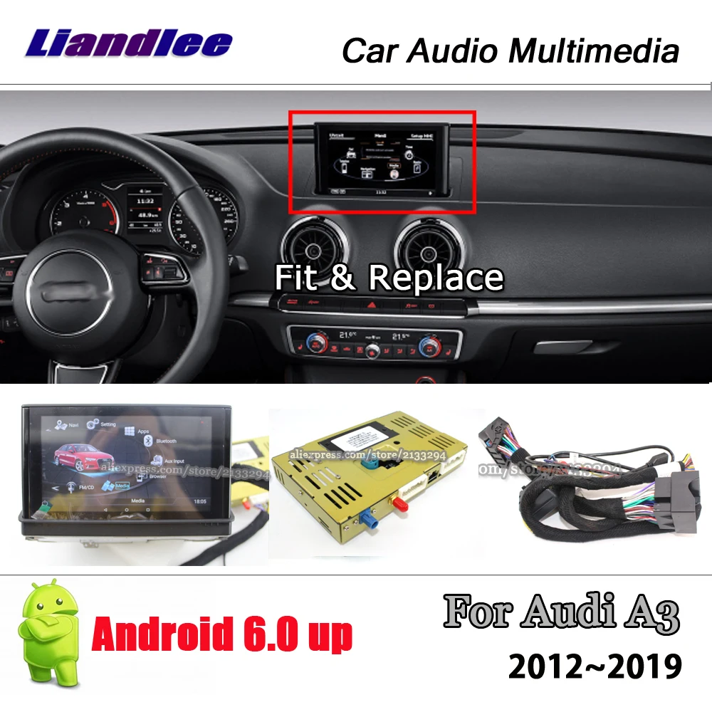 Liandlee 7 дюймов Android 6,0 UP для Audi A3 2012~ стерео радио видеокамера BT Wifi Carplay карта gps Nav Navi навигация Мультимедиа