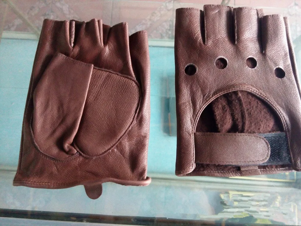 Женские перчатки для вождения из козьей кожи с полупальцами|gloves for women|leather gloves